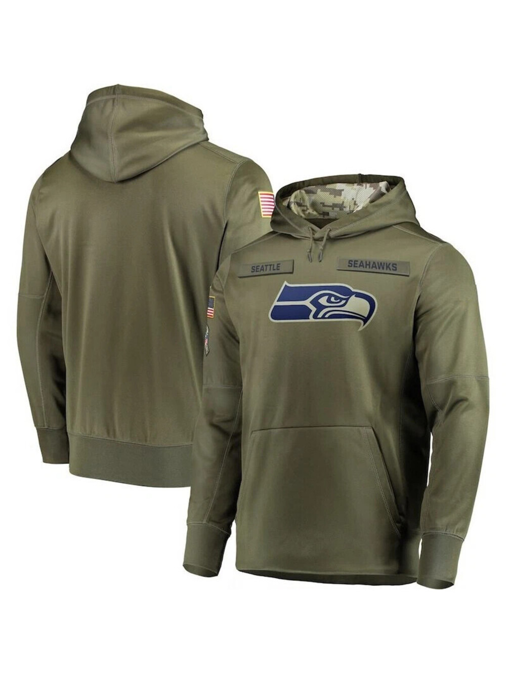 Nike Salute to Service Therma-Fit Hoodie Sweatshirt Men Medium Large OD Military
